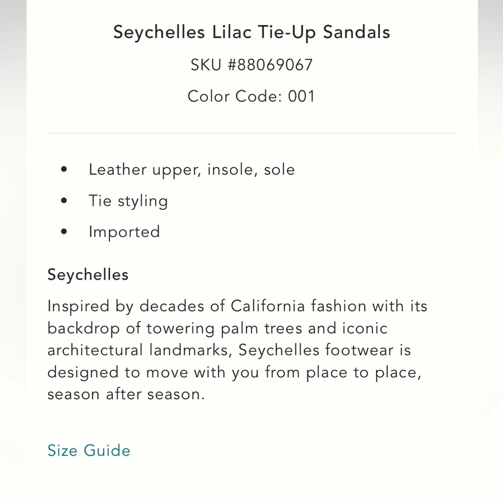 Seychelles Lilac Leather Tie Sandals - Picture 4 of 6